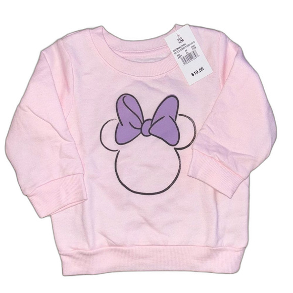 Disney Baby Girl Sweatshirt Bundle Oatmeal Pink Size 12M - Picture 3 of 3